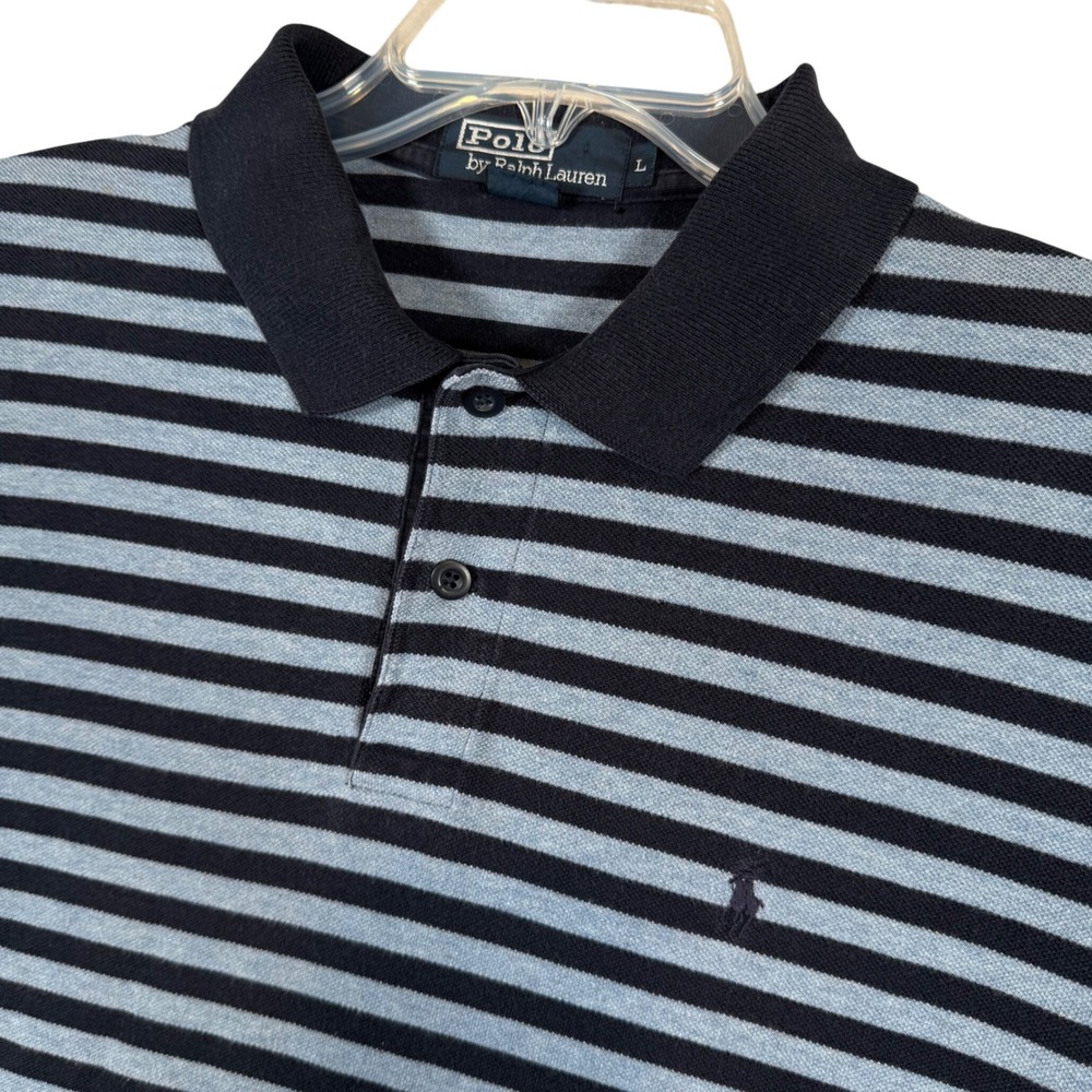 Polo Ralph Lauren Men's Large Striped Polo Shirt Short Sleeve Cotton‎ Casual